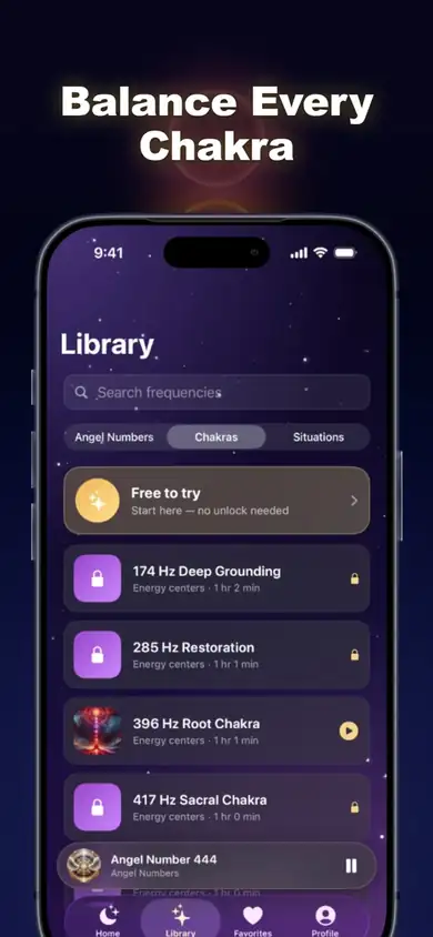 Everyday Situations category screen for sleep, focus, and unwinding